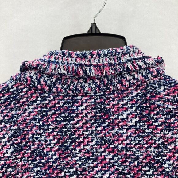 Chico's Cardigan Sweater Structured Notch Collar Women's 4 Raspberry Knit‎ Heavy - Picture 13 of 14